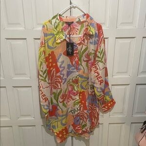 Colorful Floral Women's Beach Top